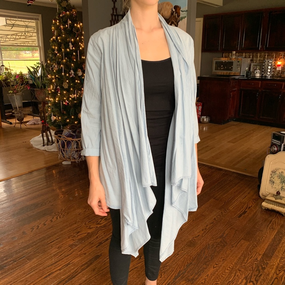 Chambray two way tie top